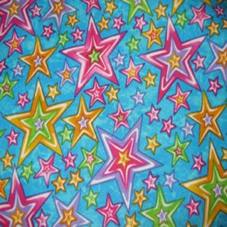 colorful stars fabric quilt