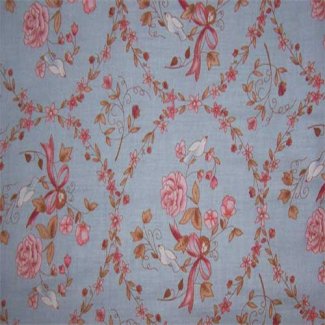 doves flowers fabric
