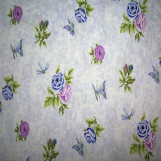 purple roses small fabric