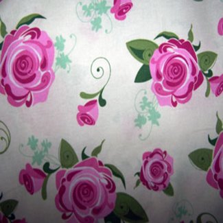 gorgeous pink roses fabric
