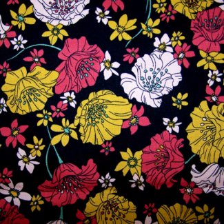 vintage flowers heavy weight cotton 50 inches wide fabric