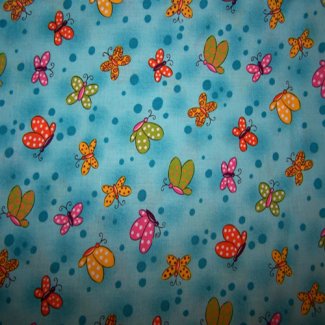 polka dot butterfly fabric