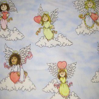 angels hearts fabric