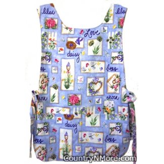 birds garden cobbler apron