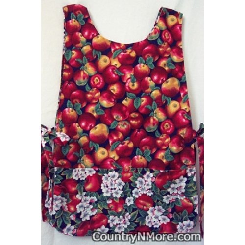 country apple blossoms apron
