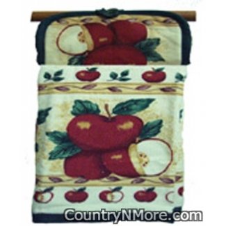 apple potholder oven door towel