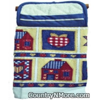 country home potholder oven door towel