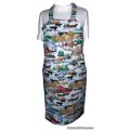 country farm winter scene bbq apron