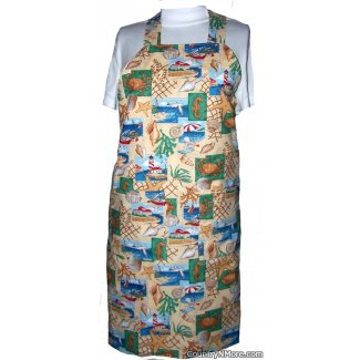 sea life lighthouse bbq apron