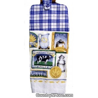 blue bonnet farms oven door towel