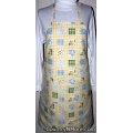 yellow floral reversible bbq apron