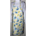 yellow floral reversible bbq apron