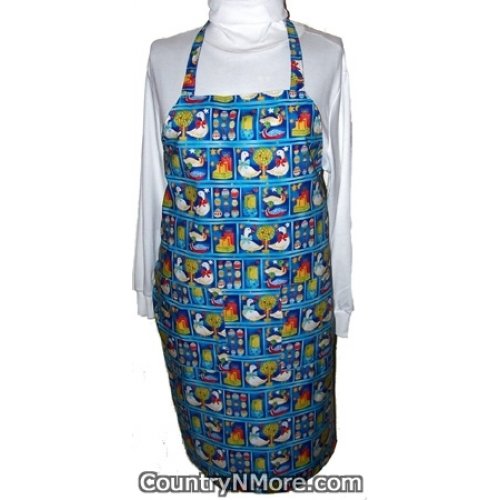 christmas ornament lights reversible bbq apron