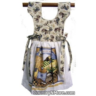 country bread cow oven door dress