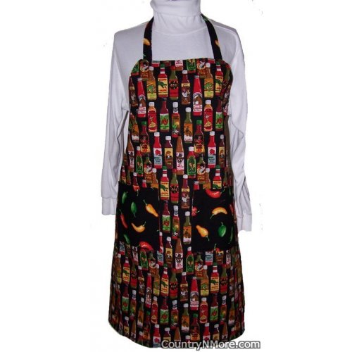 chili pepper hot sauce bbq apron