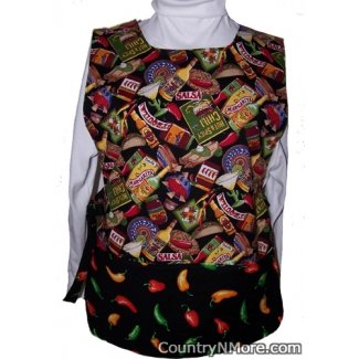 chili pepper mexican food reversible cobbler apron