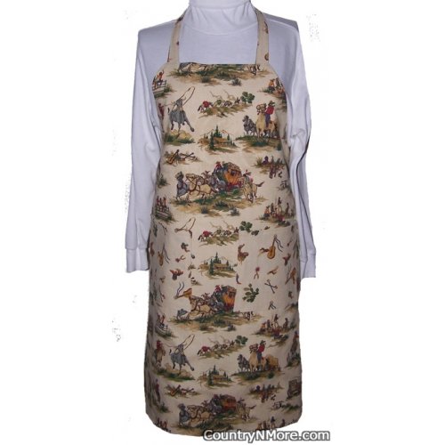 wild western country reversible bbq apron