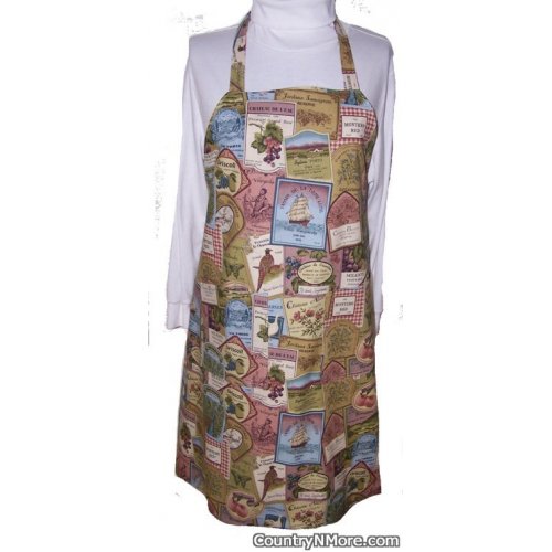wine bbq apron