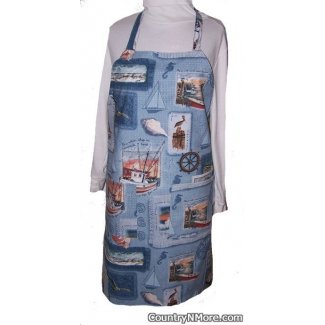 fishermans life reversible bbq apron