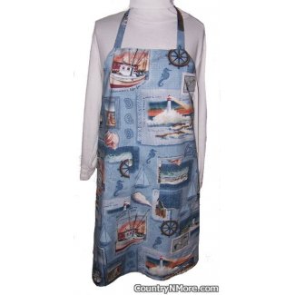 fishermans life reversible bbq apron