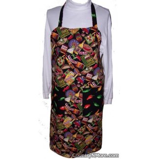 chili pepper mexican food reversible bbq apron
