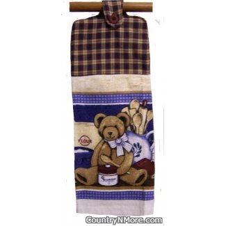 country baking bear oven door towel 173