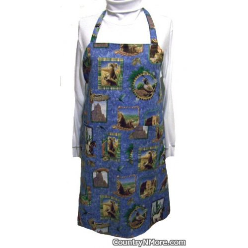 horse wildlife bbq apron