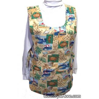 sea life lighthouse reversible cobbler apron