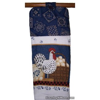 chicken oven door towel