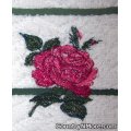 embroidered rose kitchen towel