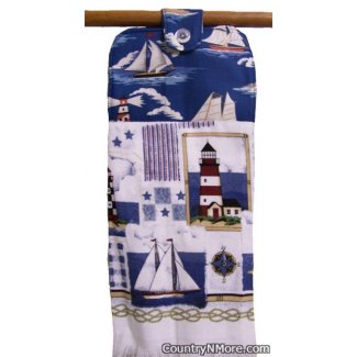 sailboat lighthouse oven door towel 261