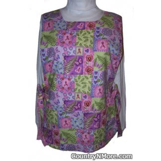 breast cancer reversible cobbler apron