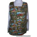 cows chickens roosters cobbler apron