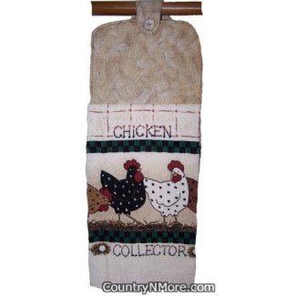 chicken collector oven door towel 289