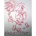 embroidered rooster kitchen towels set 7
