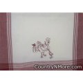 embroidered house cleaning chicken tea towel