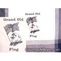 embroidered americana eagle grand old flag tea towel