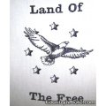embroidered land free eagle tea towel