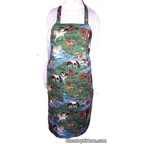 horses reversible bbq apron