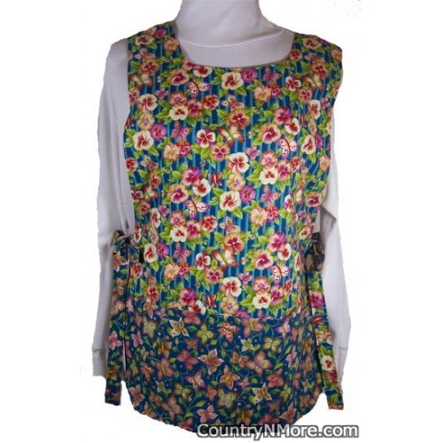 pansy butterfly cobbler apron