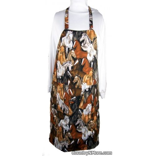 wild horses cowboy boot bbq apron