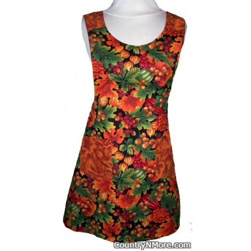 beautiful fall farm life reversible vintage apron