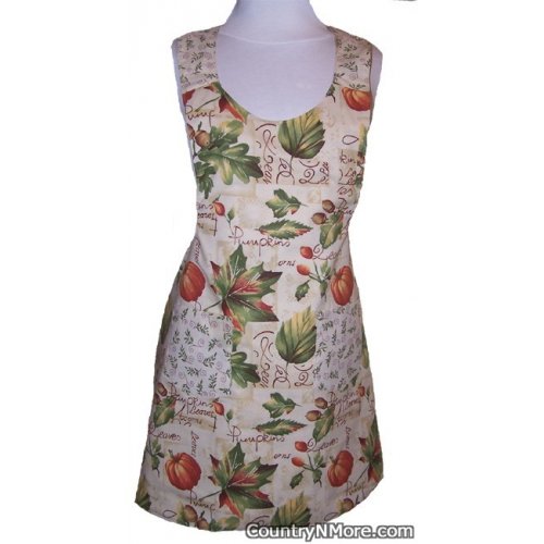 fall reversible vintage apron