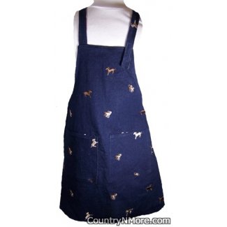 childrens embroidered horse denim bandana bbq apron