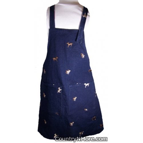 childrens embroidered horse denim bandana bbq apron