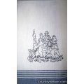 riding cowboy embroidered tea towel