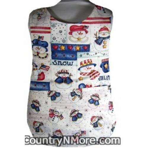 toddlers patriotic snowman cobbler apron