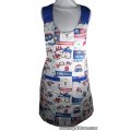 vintage patriotic snowman apron