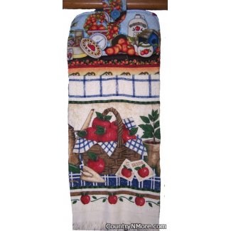 apple kitchen oven door towel