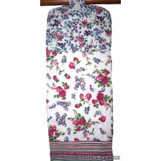 rose floral oven door towel